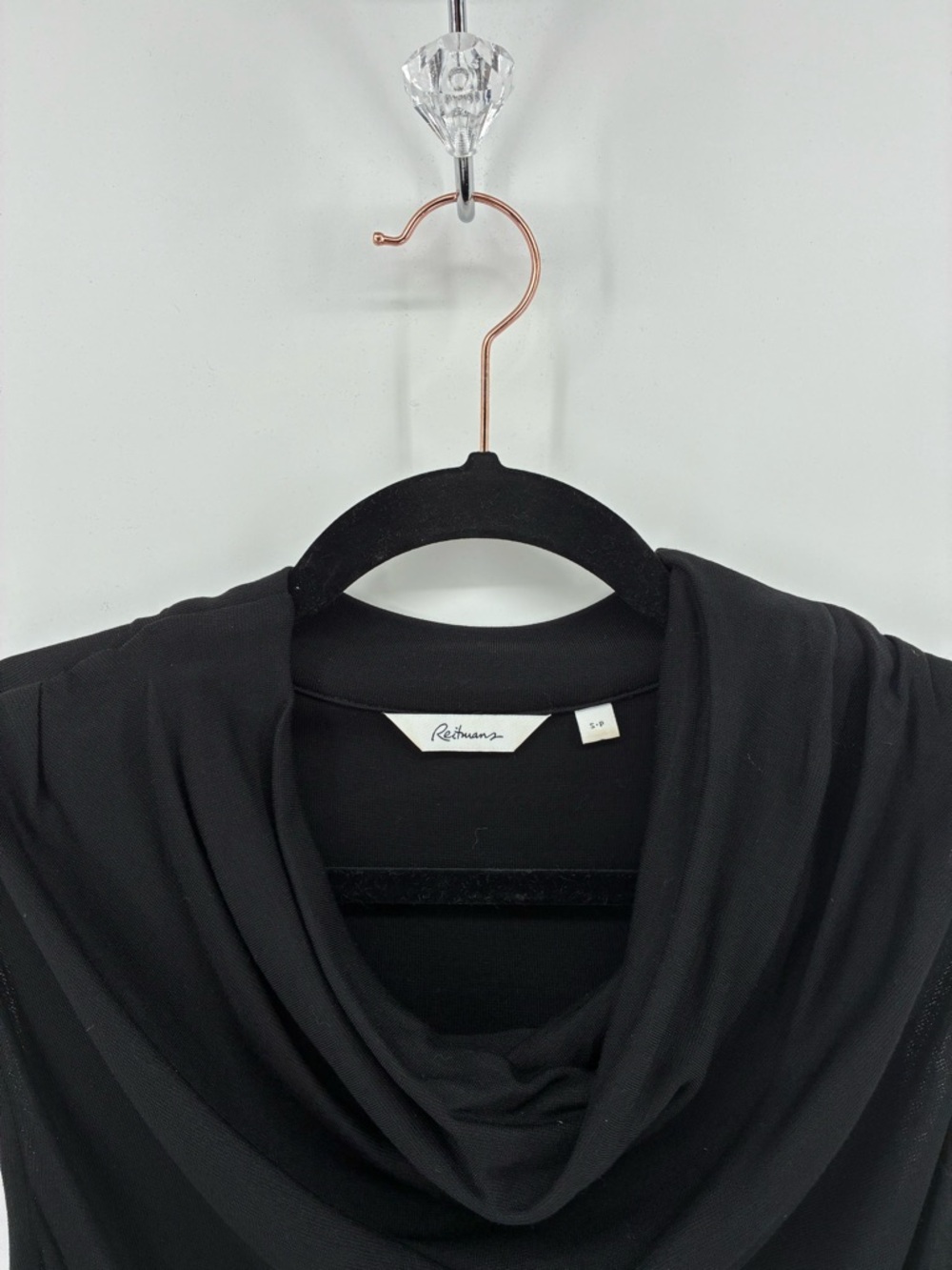 Sleeveless Black Cowl Neck Top - Picture 3 of 8